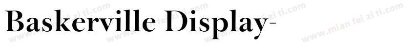 Baskerville Display字体转换